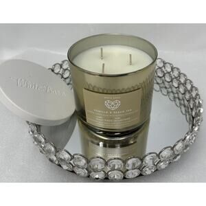 Bath and Body Works White Barn Vanilla & Peach Tea 3-Wick Candle